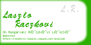 laszlo raczkovi business card